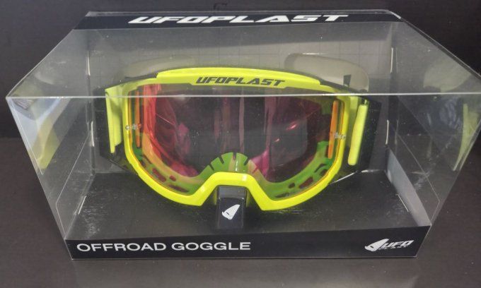 lunette , masque , moto , motocross , ufo , jaune fluo , casque , enduro , haut de gamme , wise pro 