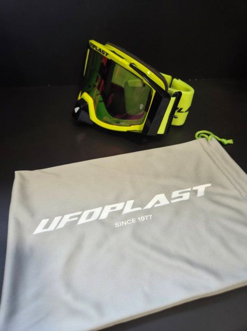 lunette , masque , mx , motocross , ufo , jaune , fluo , casque , endurop , haut de gamme , wise pro