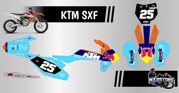 Kit deco Perso KTM SX / SXF / EXC 2000 > 2026 AUTOCOLLANT