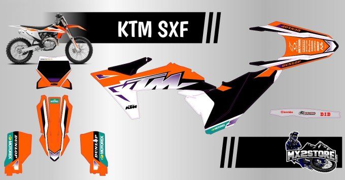 Mx2Store- KIT DECO -graphics - KTM- SX - 23 -sxf - 2023 - 2024-2025-2026-2027