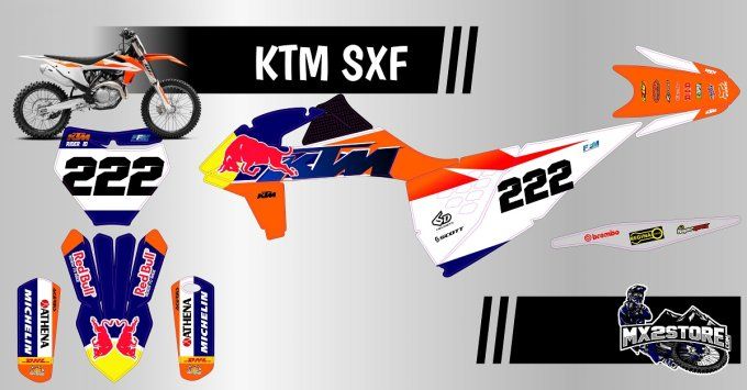 Mx2Store - kit deco - graphics - redbull - factory - ktm - sx - sxf - exc - excf - 2020 - 2021 - 202