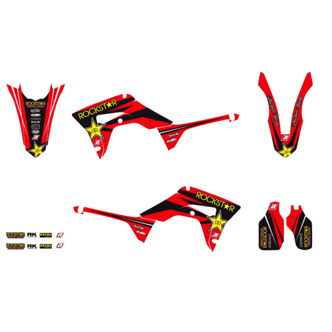 kit deco HONDA CCRF 250 , kit déco honda crf 450 , kit déco rockstar energy , crf , année 2017 /2018