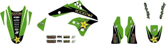 kit déco rockstar energy kawasaki kxf 250 année 2006 2007 2008