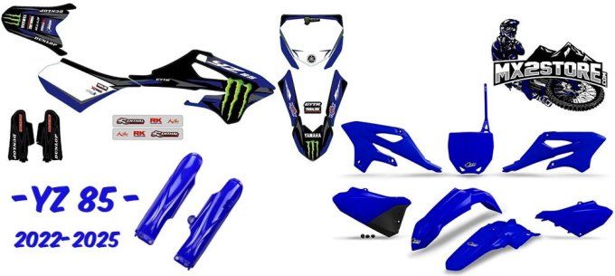 pack - kit-deco-yamaha-yz-85-monster-energy-usa-2022-2023-2024-2025- kit plastiques - mx2 -