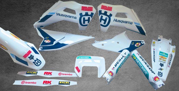 PACK, Kit plastiques Kit déco ,HVA ,2027 , 2026 , 2025 , fe , te , enduro , tc , fc , stickers ,