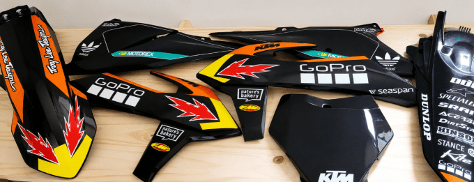 pack - plastiques - kit deco - gorpo - noir - redbull - ktm - sx - sxf -exc - excf - 2016-2017-2018-