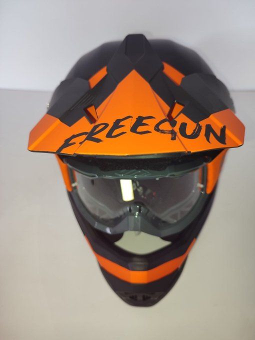 Casque moto cross + lunette