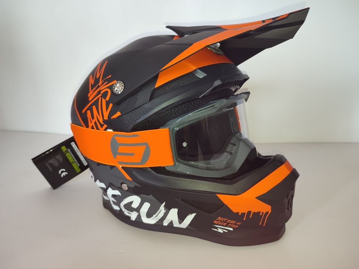 Casque moto cross + lunette - Mx2store