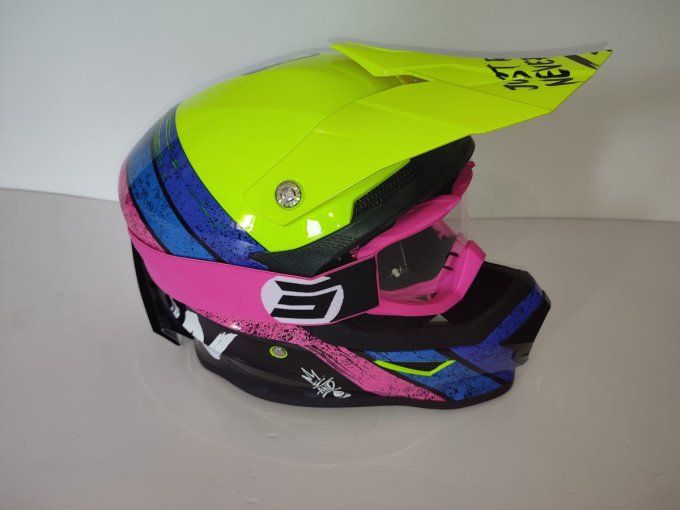 Casque moto cross + lunette