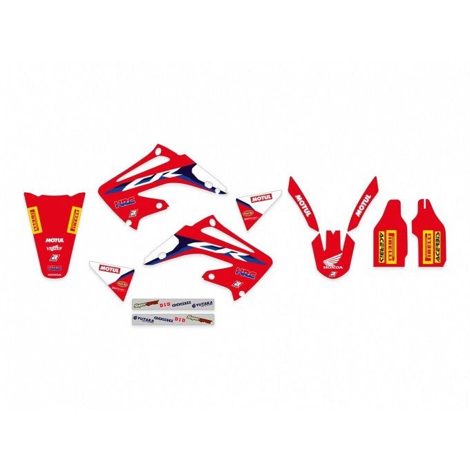 kit déco + housse de selle honda , cr , hrc , 125 250 2002 2003 2004 2005 2006 2007