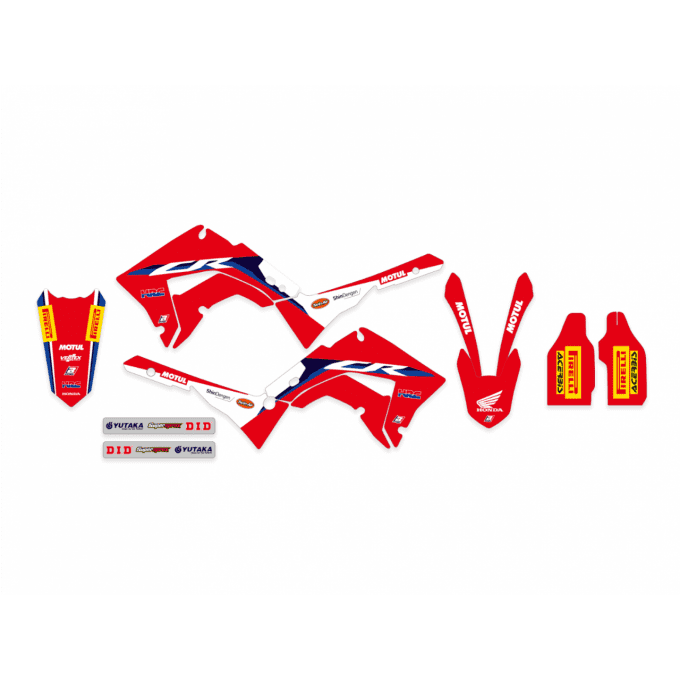 Kit Déco + housse de selle Honda HRC CR 125/ 250 2002 à 2007 Polisport Restyled