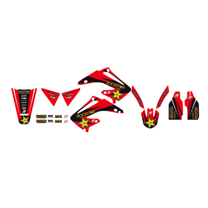 kit déco rockstar energy ,honda cr 125 250 année 2002 2003 2004 2005 2006 2007
